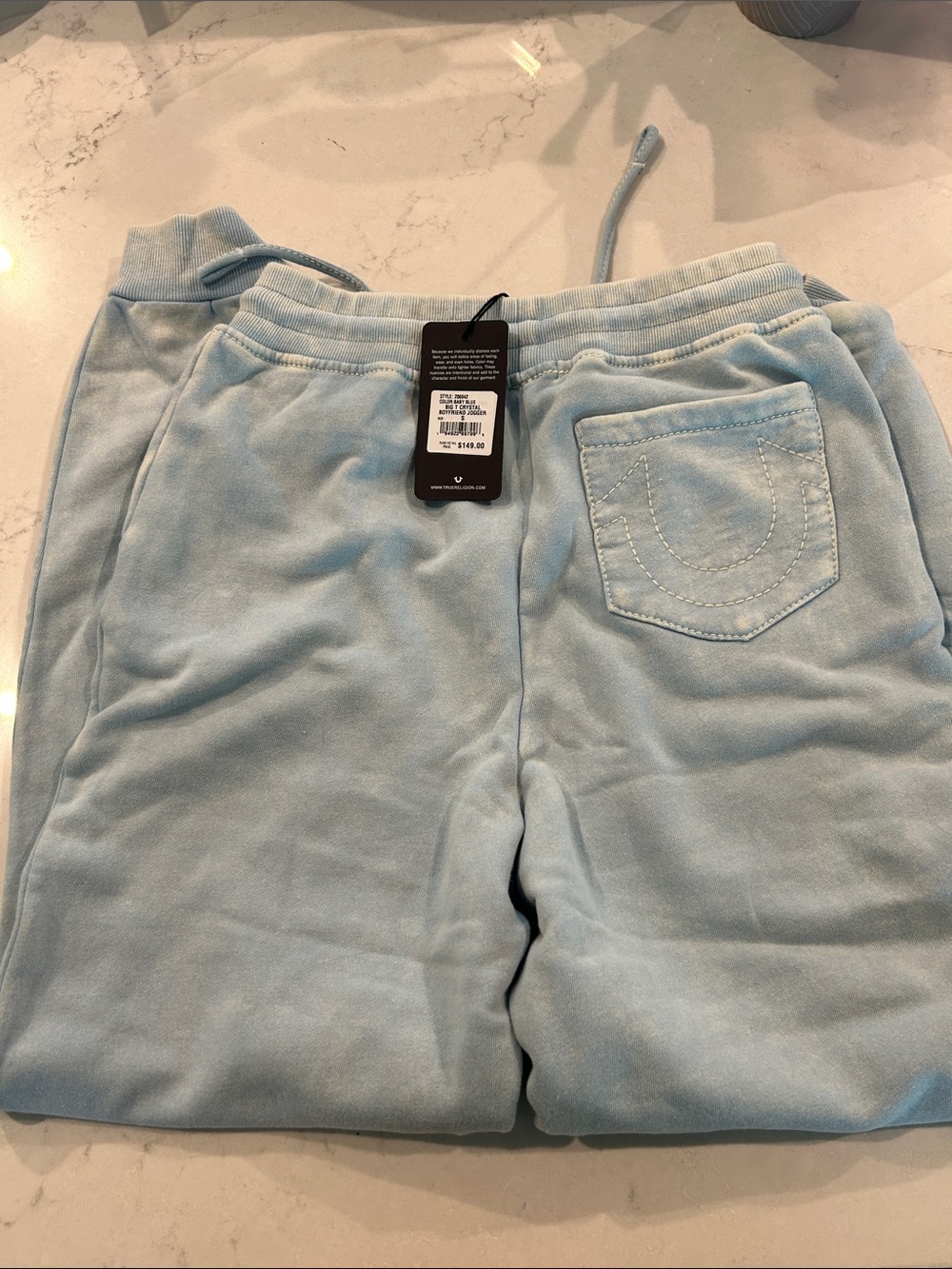 True Religion Kids Light Blue Fleece Joggers